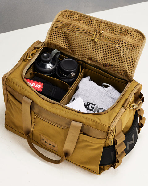Internal divider organization system packed inside of desert CORE Duffel