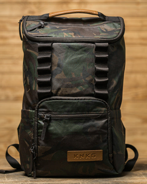 ash camo leather backpack 25L Alpha Black | WOLFpak making each piece one Blue Camo Leather Backpack