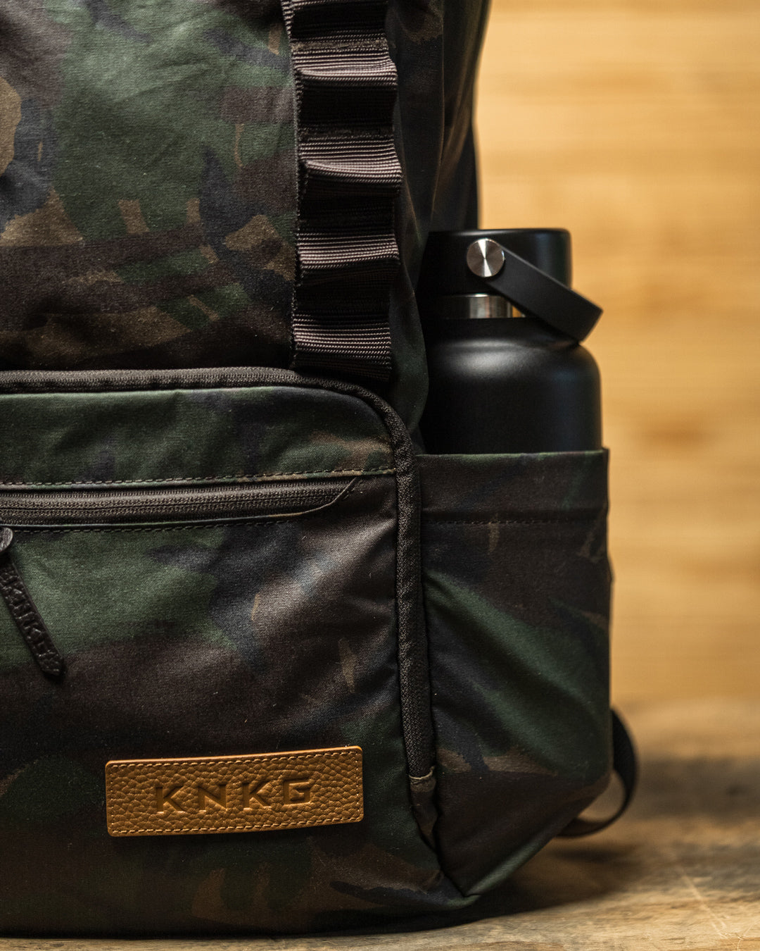 Camo Waxed Canvas Backpack - Lifting Belt Gym Bag | KNKG Camo Waxed Canvas Backpack - Lifting Belt Gym Bag | KNKG