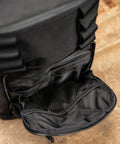Front pocket of KNKG Mini CORE Backpack in Black