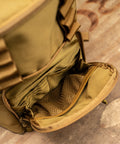 Front pocket of KNKG CORE Mini Backpack in Tan Desert color