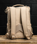Back view of Neutral beige mini size KNKG CORE Backpack straps