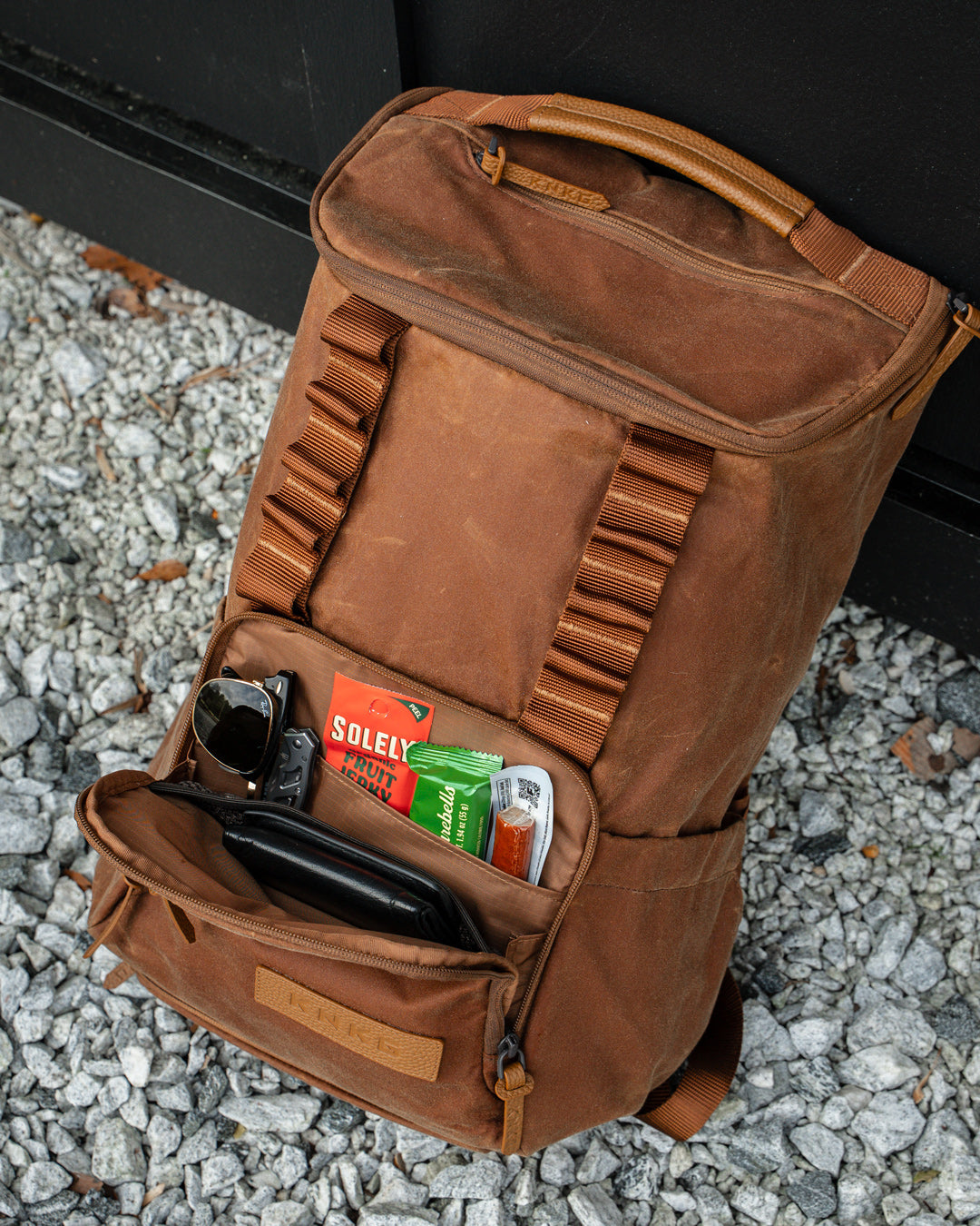 Tan Waxed Canvas Backpack | KNKG