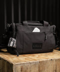 External pockets of KNKG mini black CORE Duffel 
