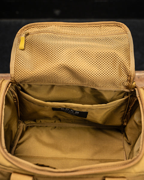 Empty internal of KNKG desert tan color mini CORE duffel