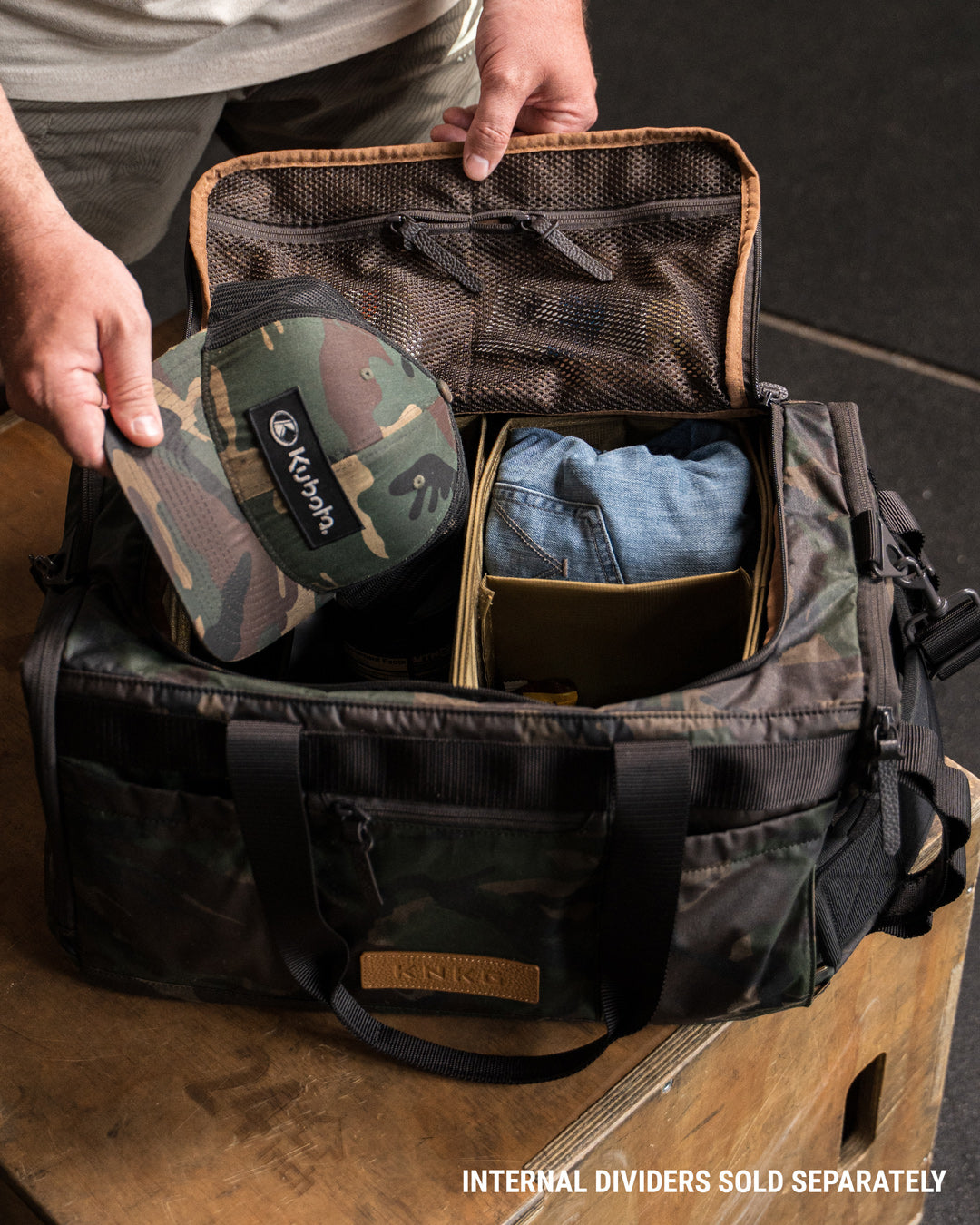 Woodland Camo Waxed Canvas Duffel | KNKG
