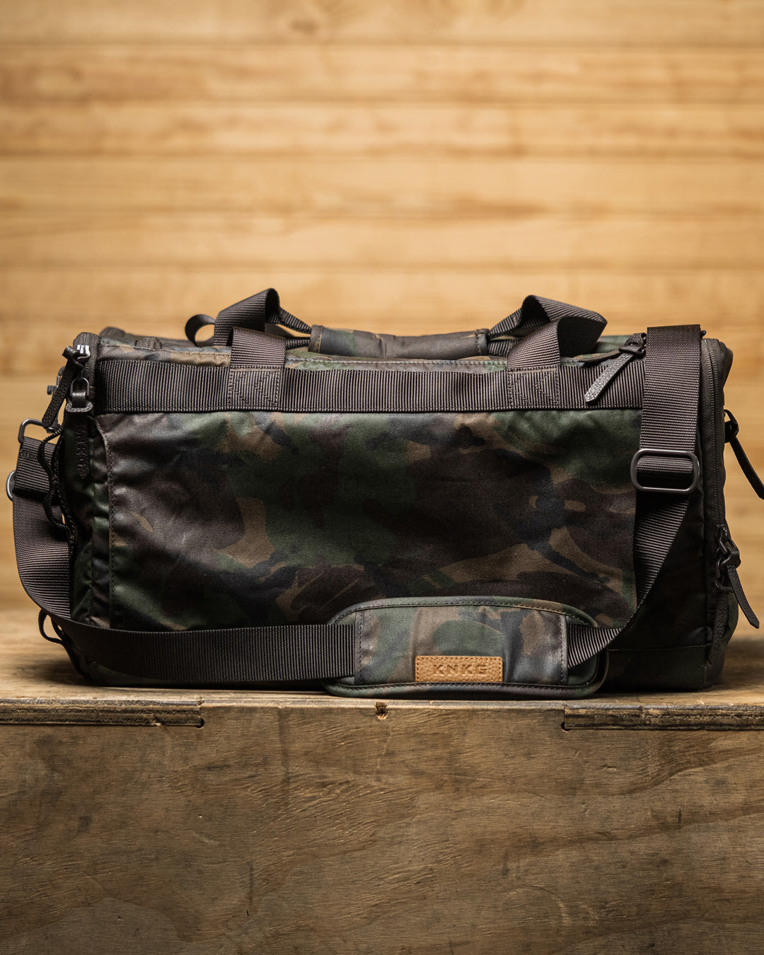 Woodland Camo Waxed Canvas Duffel | KNKG