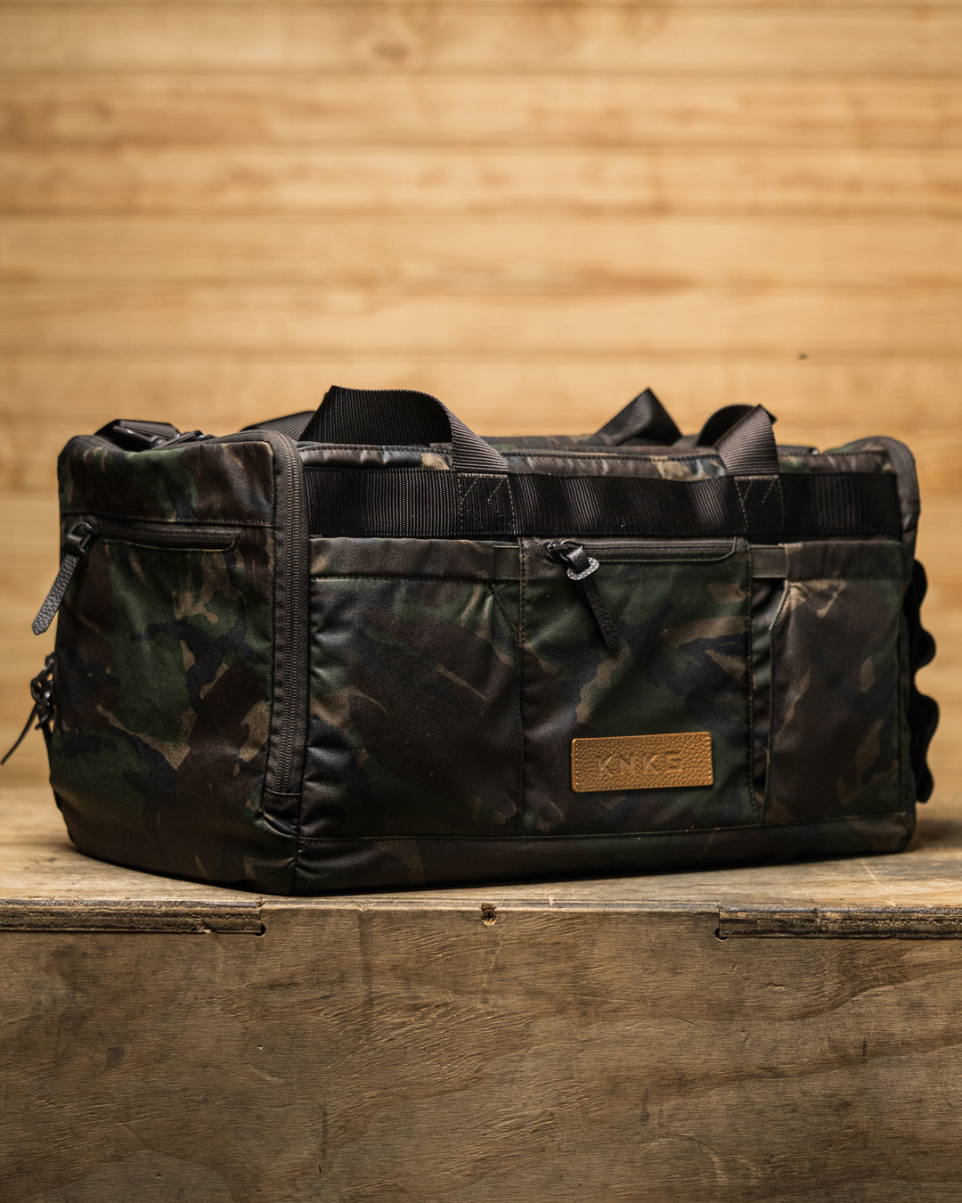 【新品】PORTER BLOCKKEYPACK WOODLANDCAMOver. Woodland Camo Waxed Canvas Duffel | KNKG