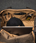Internal pockets of KNKG Waxed Canvas Duffel 
