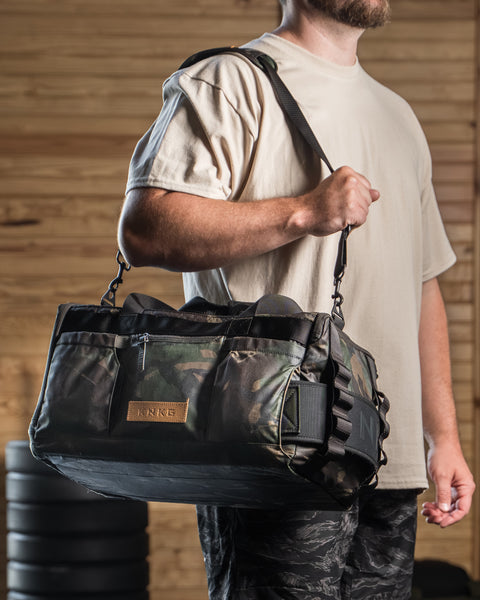 Woodland Camo Waxed Canvas Duffel | KNKG