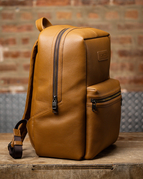 backpacks leather mens KNKG HERITAGE Leather Backpack 23L Tan